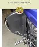 Honda 1100 Shadow Sabre with black engine guard chaps