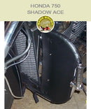 Honda 750 Shadow ACE  Highway Hawk with black engine guard chaps
