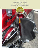 Honda 750 Shadow Aero MCEnt 1000-04 with black engine guard chaps