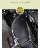 Honda VTX1800R Cobra fat bar with black engine guard chaps