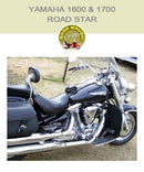 Yamaha 1600 & 1700 Road Star Cobra Fatty with black engine guard chaps