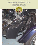 Yamaha 1600 & 1700 Road Star Lindy Multibar with black engine guard chaps