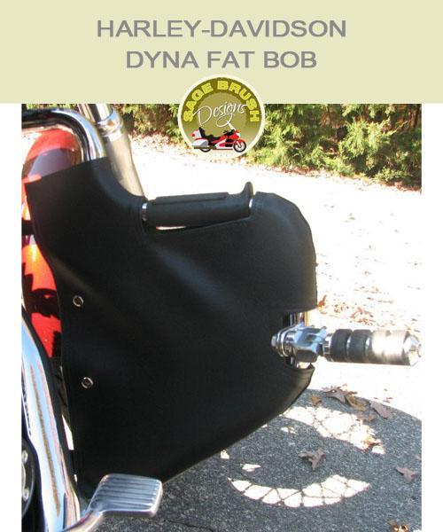 Dyna Fat Bob Lindy Multibar 1305 With Black Vinyl Engine Guard Chaps
