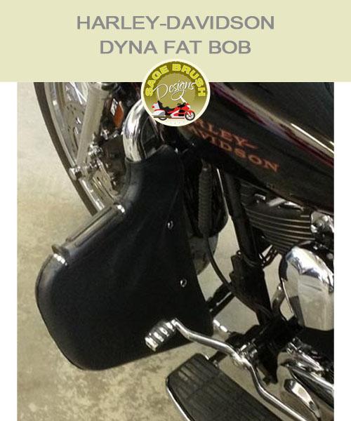 Dyna Fat Bob Lindy Multibar 1304  With Black Vinyl Engine Guard Chaps