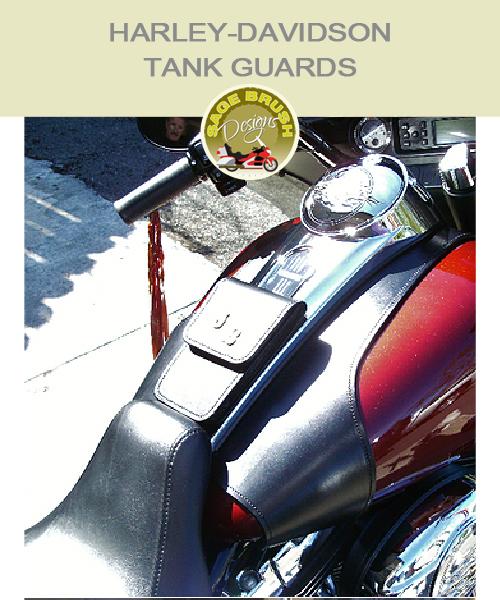 Touring: Large Whaletail Tank Guard with standard side hem and a console-mounted pocket