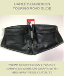 Harley-Davidson Touring Road Glide FLH  Chopped Bar Soft Lowers with Pockets shown with highway pegs cutout
