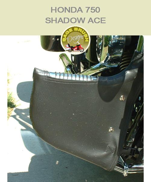 Honda 750 Shadow ACE  Lindy Linbar with black engine guard chaps