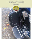 Honda VT1300CS Sabre black studded engine guard chaps