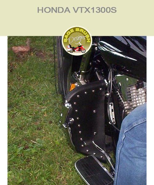 Honda VTX1300S Paladin National Cycle with black studded engine guard chaps