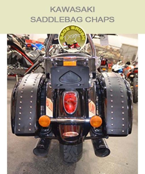 Kawasaki Saddlebag Chaps studded black