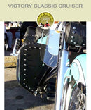 Victory Classic Cruiser black studded engine guard chaps